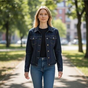 Ralph Lauren Denim Trucker Jean Jacket Dark Blue Size Small